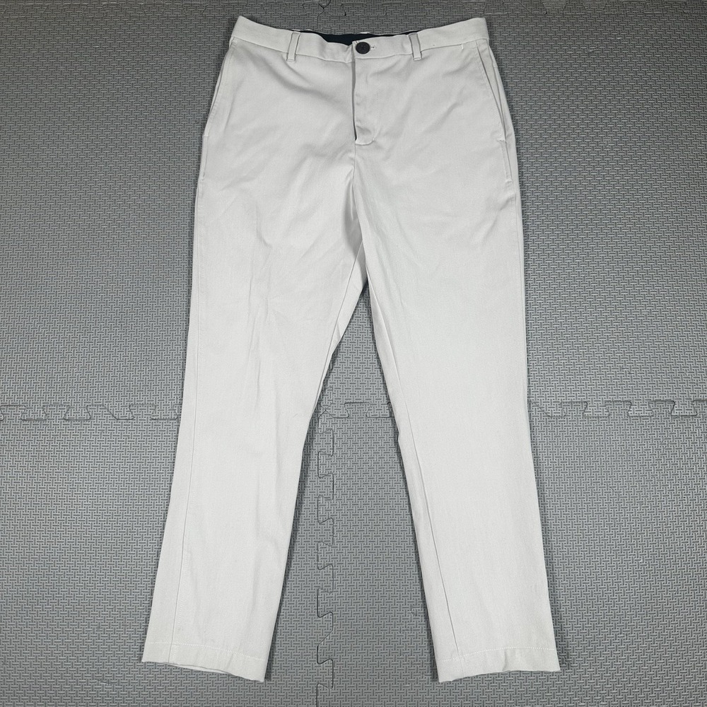 Ministry of Supply Men's Performance Stretch drawstring Pants Ivory Size 30x26*